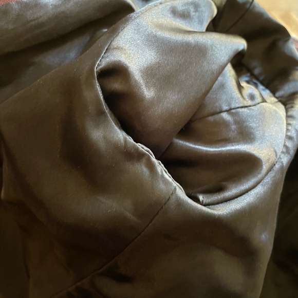 Tahari Maroon Suede Leather Moto Jacket - Picture 12 of 16